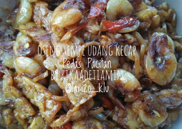 Oseng Tempe Udang Kecap Pedas Pacitan