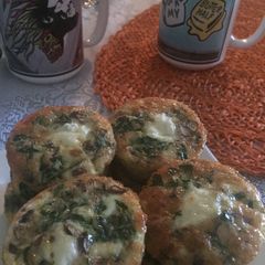 A picture of Spinach & Mushroom Quiche.
