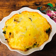 A picture of Healthy Vegetable Tofu Cheese Bake.