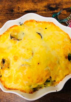A picture of Healthy Vegetable Tofu Cheese Bake.