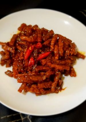 Foto resep Orek tempe basah pedas manis