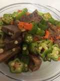 Okra daging mercon