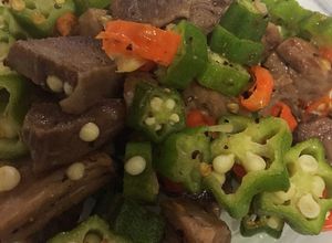 Foto resep Okra daging mercon