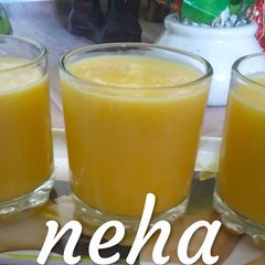 A picture of Mango flavoured Lassi.