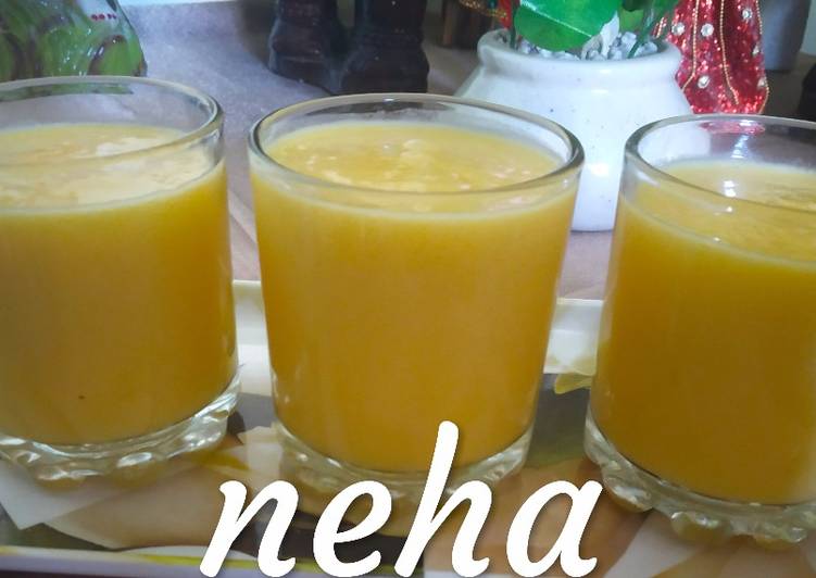 Simple Way to Prepare Super Quick Homemade Mango flavoured Lassi