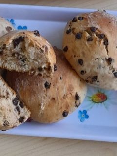 Foto di Panini dolci con gocce di cioccolato fondente