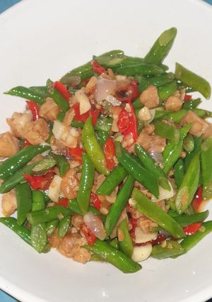 Foto resep Tumis kacang panjang tempe