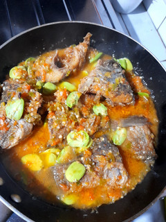 Foto resep Sambel pete ikan mas