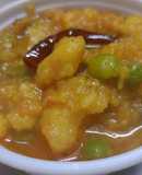 Aloo Matar Ki Sabji without onion garlic