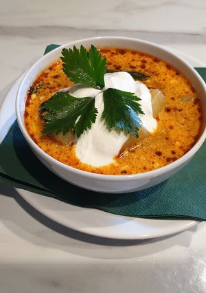Magyaros krumplileves recept fotója