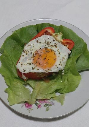 Una foto de Morrón relleno saludable🫑