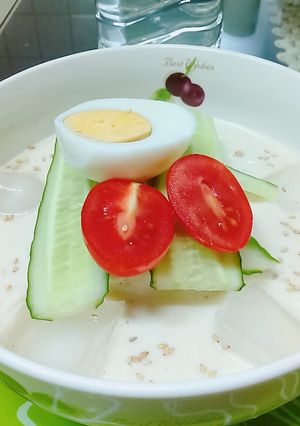 Hình của món Mì đậu tương mát lạnh.