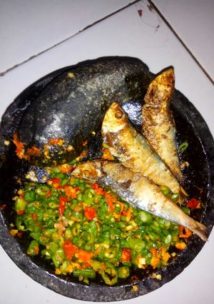 Foto resep Sambel terancam kacang panjang ikan viral