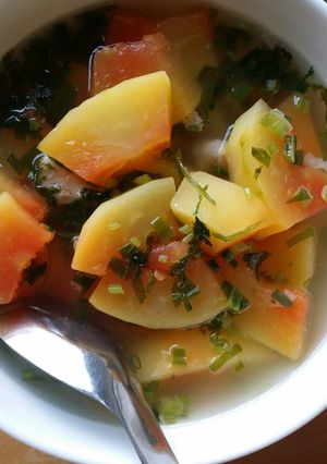 Hình của món Canh đu đủ hầm xương.