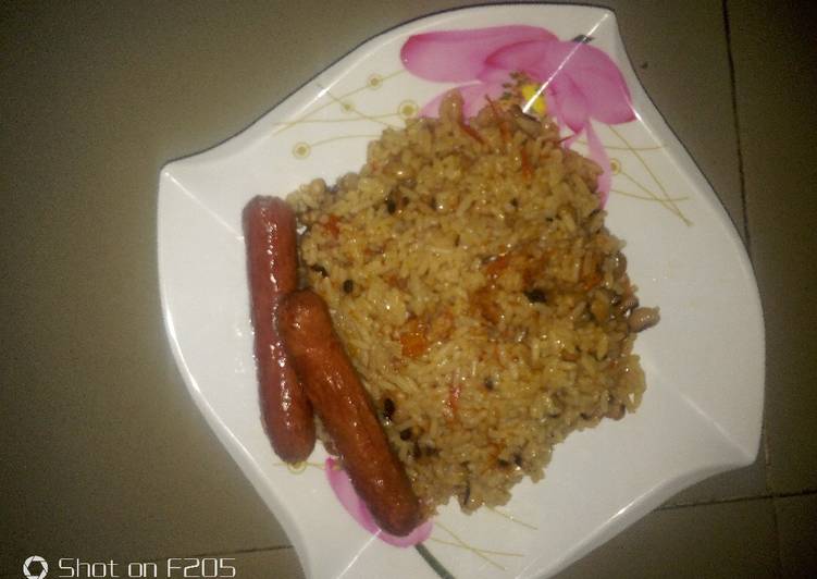 Rice and beans with sausage