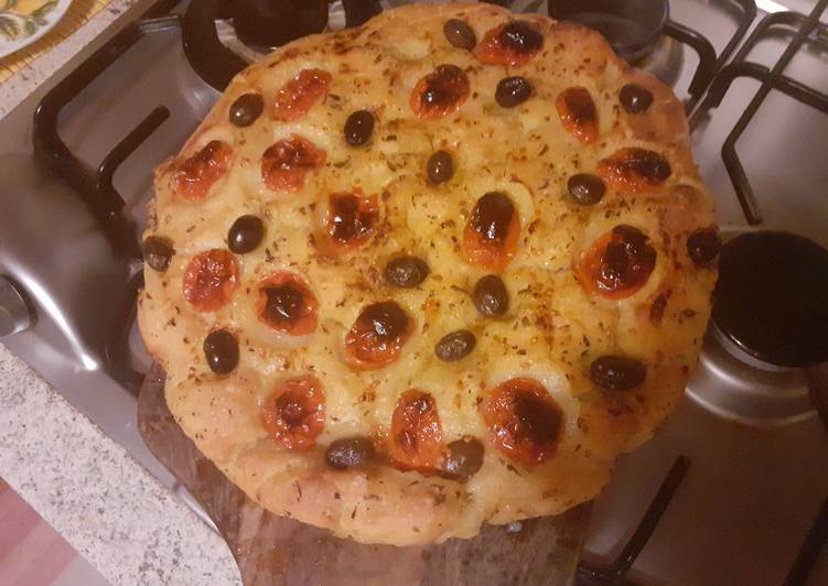 Focaccia barese con lievito madre