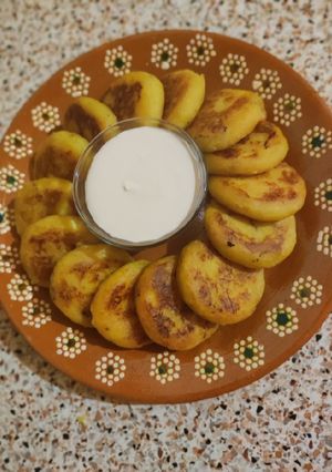 Una foto de Tortitas de plátano macho