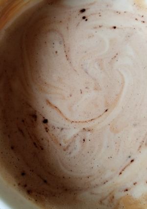 A picture of Restaurant style cappuccino coffee.