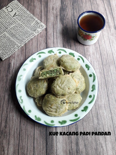 Foto resep Kue kacang padi pandan aka gandasturi pandan