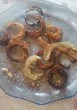 Una foto de Aros fritos de cebolla