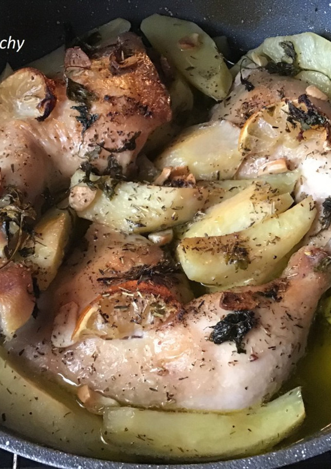 Una foto de Contramuslos de pollo al horno con Brandy de Jerez