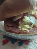 Simple also tasty ham sandwich