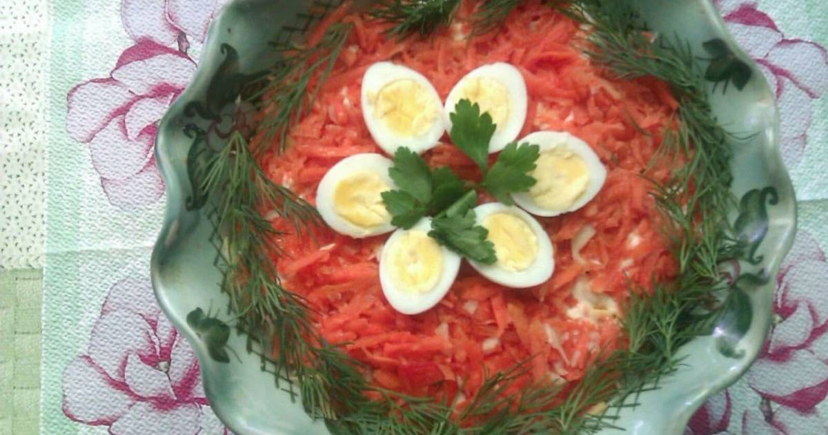 Салат карусель с корейской морковью. Салат Вдохновение в карусели рецепт.