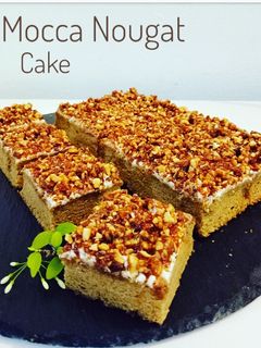 Foto resep Mocca Nougat Cake (potong)