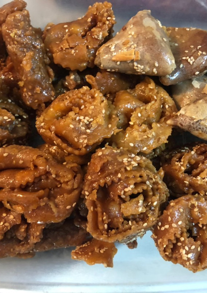 Una foto de Pestiños dulce marroquí chebakia