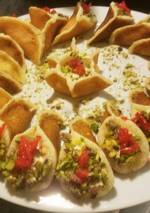 صورة لوصفة قطايف عصافيري بالقشطه