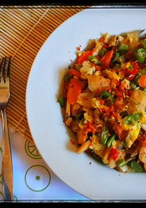 Foto resep Oseng telur buncis wortel sederhana