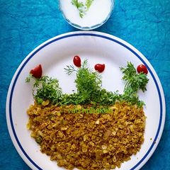 A picture of Indian Bread Upma / Roti Upma/ कुसकरा.