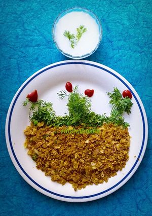 A picture of Indian Bread Upma / Roti Upma/ कुसकरा.