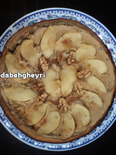 عکسی از دستور کیک سیب و دارچین(بدون فر)