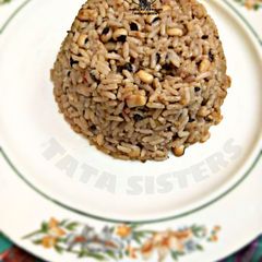A picture of Rice and beans jollof.