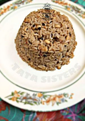 A picture of Rice and beans jollof.