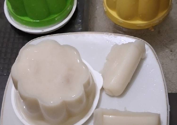 Langkah membuat Puding Sirsak Jeruk Nipis Segar sedap