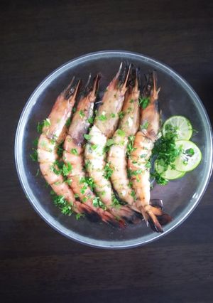 Hình của món Tôm nướng bơ tỏi bếp hồng ngoại.
