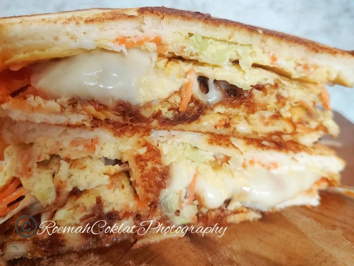 Cara Gampang Membuat Resep Korean Floss Sandwich Toast | Roti lapis abon ala Korea yang Uenak Anti Ribet, Mantap