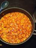 Spam and corn w/ tomato gravy