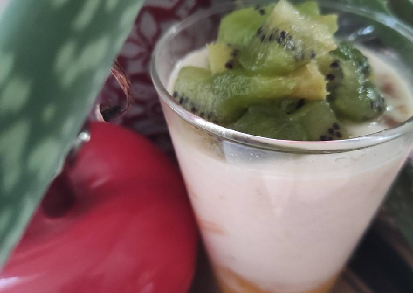 Panna cotta mangue et kiwi