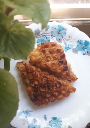 عکسی از دستور سمبوسه با پنیر پیتزا