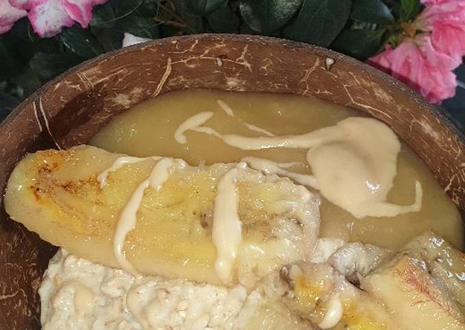 Porridge mit gebackener Banane