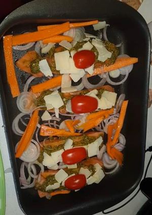 O poză a rețetei Somon cu legume.