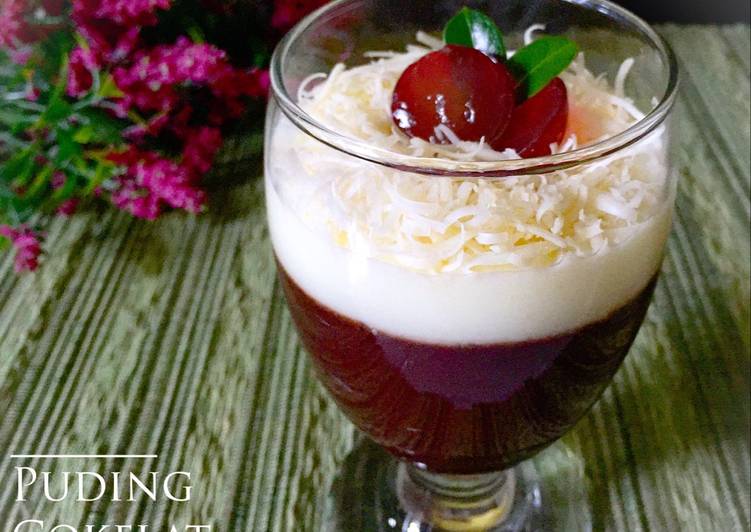 Puding coklat keju