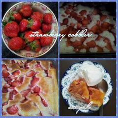 Strawberry cobbler A picture of Strawberry cobbler.