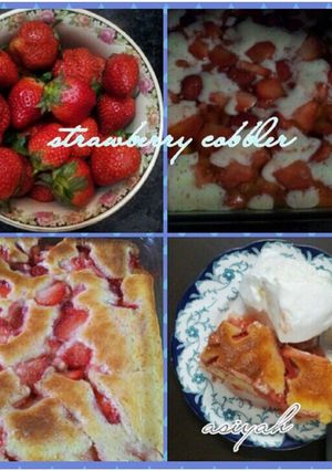 A picture of Strawberry cobbler.