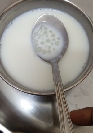 A picture of Sabudana kheer.