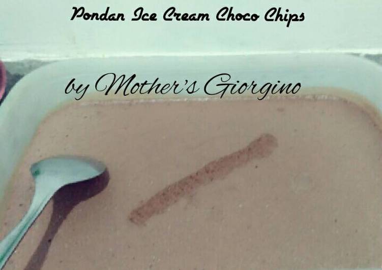 Cara Menghidangkan Pondan Ice Cream Choco Chips by Mother&#39;s Giorgino Kekinian