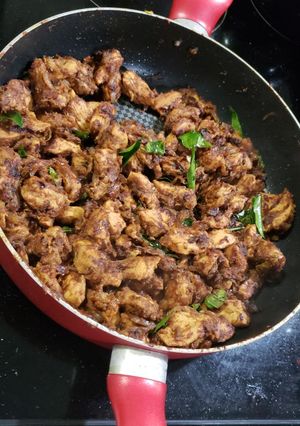 A picture of Andhra Chicken fry< another simple one>.